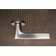 Olivari deurkruk Lotus + ronde geveerde rozet 51x5mm met nokken en doorgaande bevestiging Chroom mat