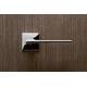 Olivari deurkruk Lotus Q + vierkant geveerde rozet 51x5mm met nokken en doorgaande bevestiging Chroom