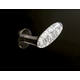 Olivari deurkruk Crystal Diamond + rond geveerde rozet 51x5mm Antraciet mat titaan PVD + diamond