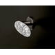 Olivari deurkruk Crystal Diamond + rond geveerde rozet 51x5mm Antraciet mat titaan PVD + diamond