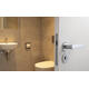 Olivari deurkruk Icona + ronde geveerde rozet 51x5mm met nokken en doorgaande bevestiging Chroom mat