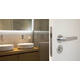 Olivari deurkruk Icona + ronde geveerde rozet 51x5mm met nokken en doorgaande bevestiging Chroom mat