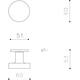 Olivari deurknop vast Link + rond rozet 51x5mm RVS mat titaan PVD