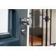 Olivari deurknop vast Link + rond rozet 51x5mm Antraciet mat titaan PVD