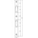 Sluitplaat RVS vlak 270x24x3mm Links en Rechts geschikt voor smaldeursloten serie SL-6600/6700/6800