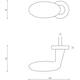 Olivari gatdeel Blindo Links wijzend + rond rozet 51x5mm Chroom