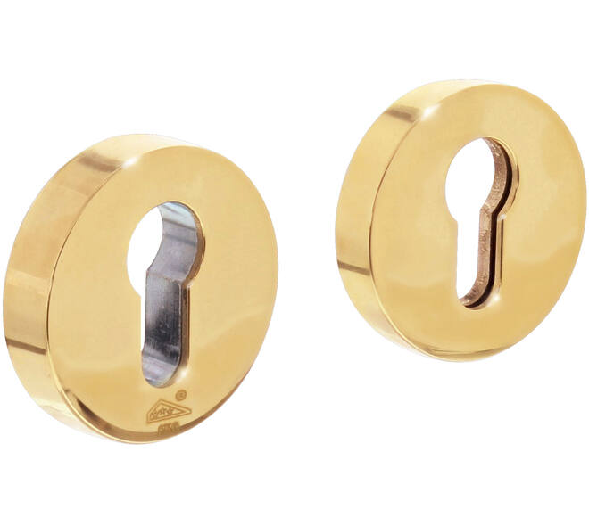 SKG3 veiligheidsrozetten rond verdekt ø55x12mm profielcilindergat messing ongelakt