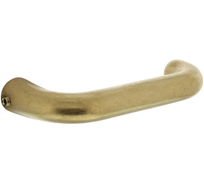 Deurkruk Rond messing getrommeld