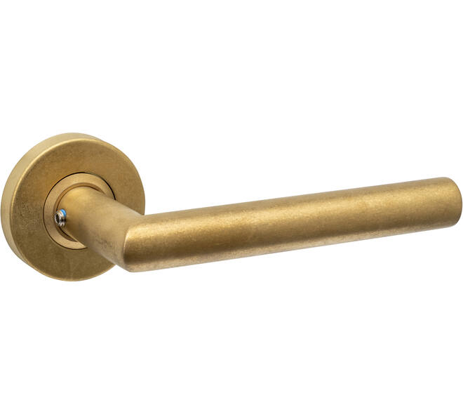 Deurkruk Jura op rozet verdekt ø53x10mm PVD messing getrommeld