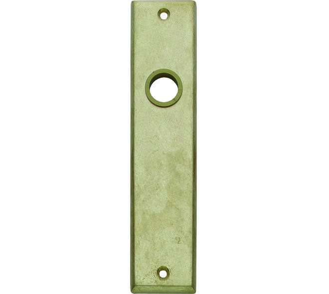 Schilden rechthoekig 181x41x7mm blind messing getrommeld