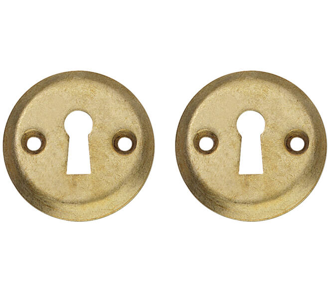 Sleutelrozetten ø50x5mm messing getrommeld