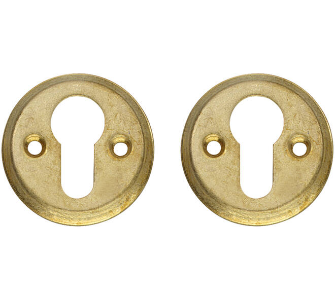 Cilinderrozetten ø50x5mm messing getrommeld