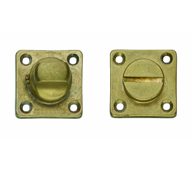 WC-sluiting 38x38x5mm met stift 8x8mm messing getrommeld