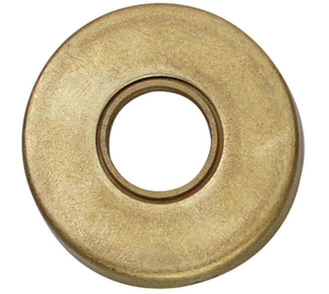 Rozetten verdekt ø49x7mm messing getrommeld