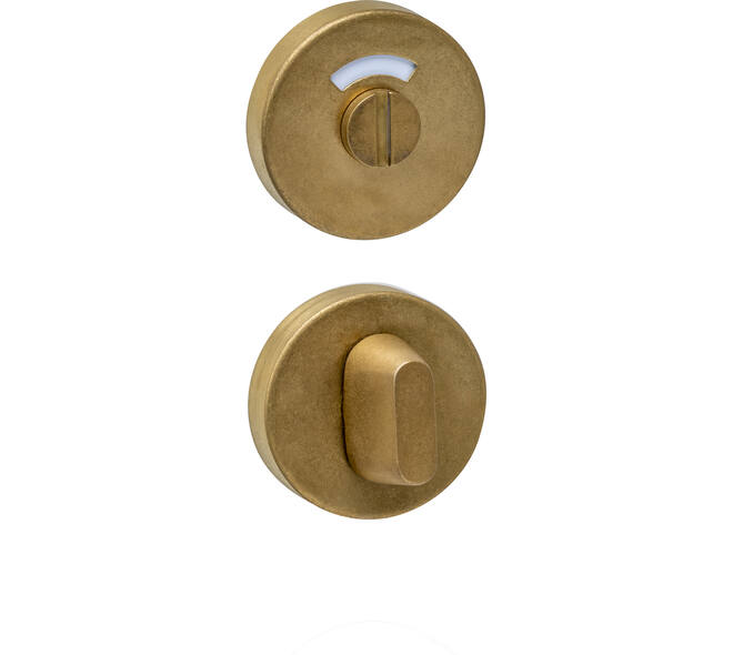 WC-sluiting verdekt ø53x10mm met stift 8x8mm PVD messing getrommeld