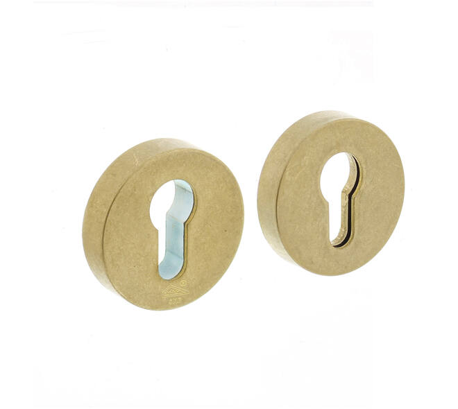 SKG3 veiligheidsrozetten rond verdekt ø55x12mm profielcilindergat messing getrommeld
