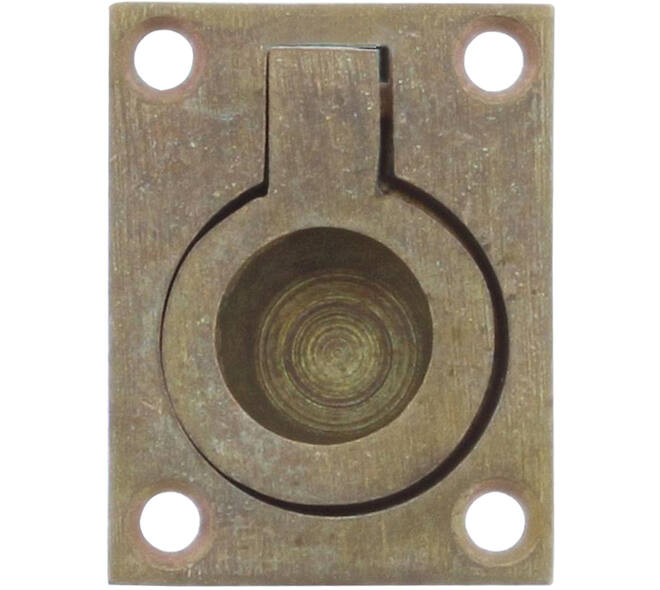 Luikring recht 41x31mm messing getrommeld