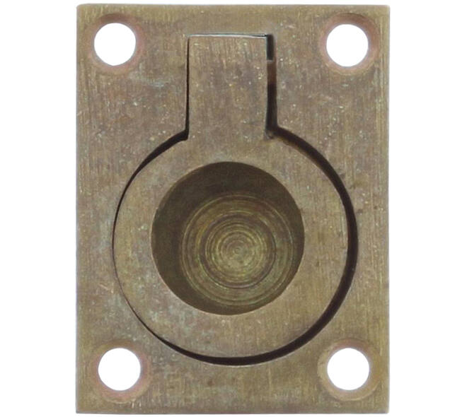Luikring recht 50x39mm messing getrommeld