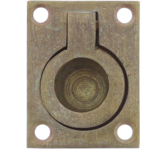 Luikring recht 65x49mm messing getrommeld