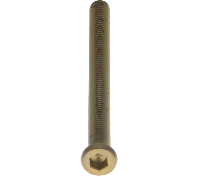 Bout 6-kant M6x80mm tbv SKG3 rozetten voor deurdikte 67-69mm PVD messing getrommeld