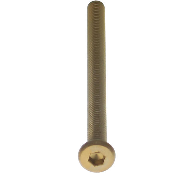 Bout 6-kant M6x90mm tbv SKG3 schilden voor deurdikte 75-79mm PVD messing getrommeld