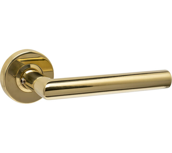 Deurkruk Jura op rozet verdekt ø53x10mm PVD messingkleur