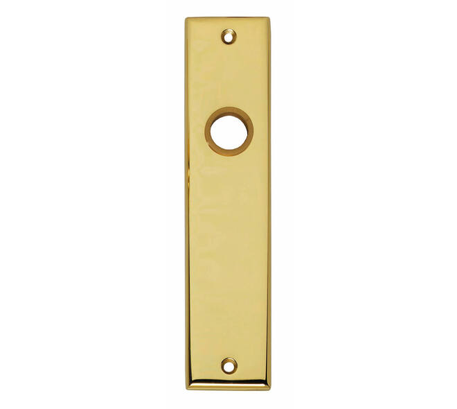 Schilden rechthoekig 181x41x7mm blind messing gelakt