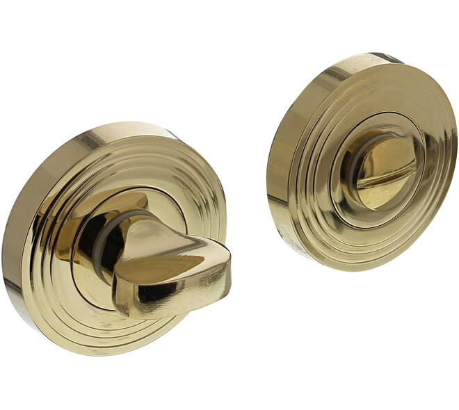 WC-sluiting verdekt met rillen ø55x10mm en nokken met stift 8x8mm PVD messingkleur
