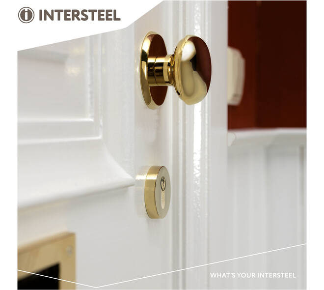 SKG3 veiligheidsrozetten rond verdekt ø55x12mm profielcilindergat met kerntrekbeveiliging messing gelakt