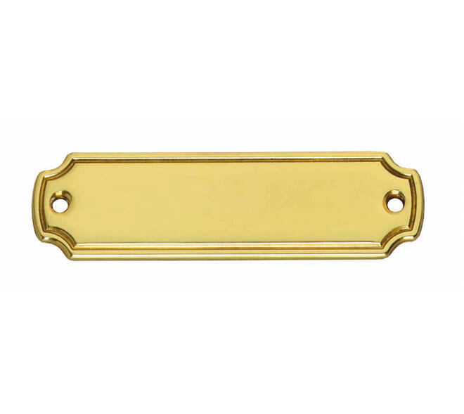 Naamplaat 250001 messing gelakt
