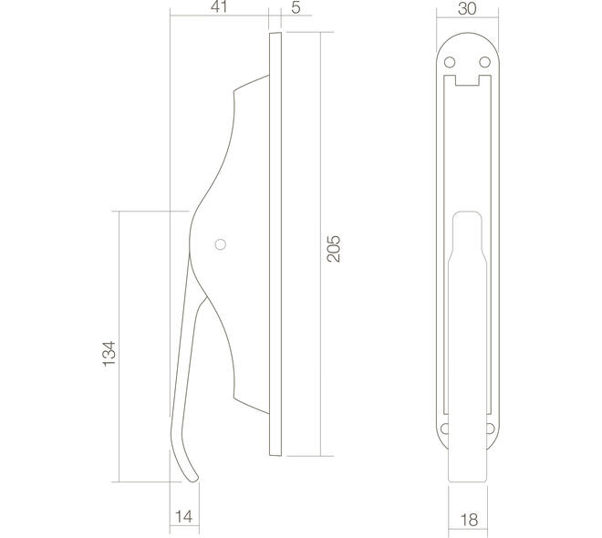 Pomp-espagnolet messing gelakt