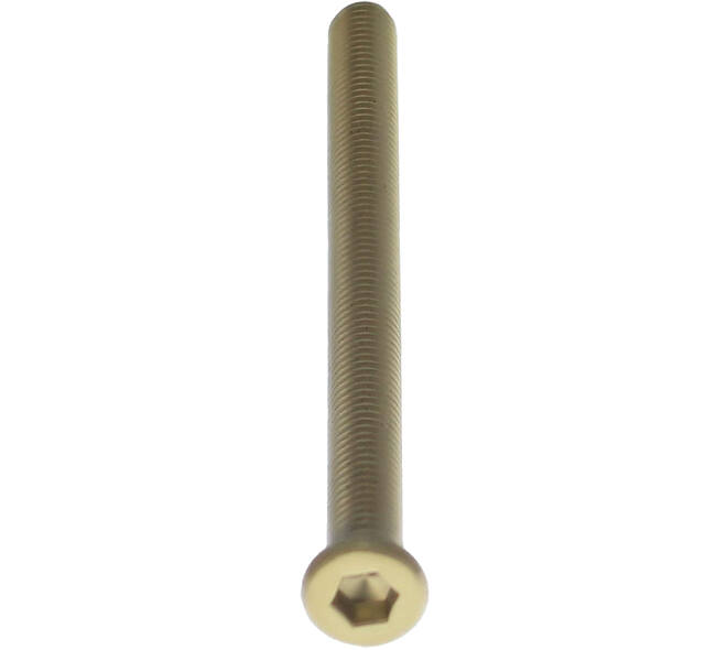 Bout 6-kant M6x84mm tbv SKG3 rozetten voor deurdikte 71-73mm PVD messingkleur
