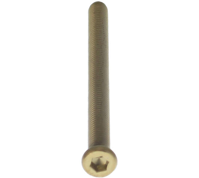 Bout 6-kant M6x80mm tbv SKG3 rozetten voor deurdikte 67-69mm PVD messingkleur