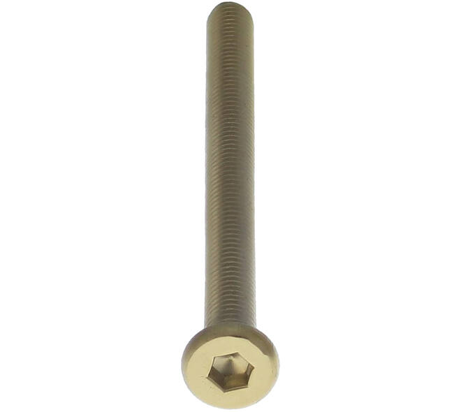 Bout 6-kant M6x80mm tbv SKG3 schilden voor deurdikte 65-69mm PVD messingkleur