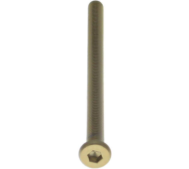 Bout 6-kant M6x100mm tbv SKG3 schilden voor deurdikte 85-89mm PVD messingkleur