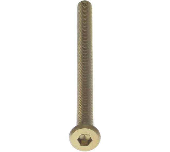 Bout 6-kant M6x90mm tbv SKG3 schilden voor deurdikte 75-79mm PVD messingkleur