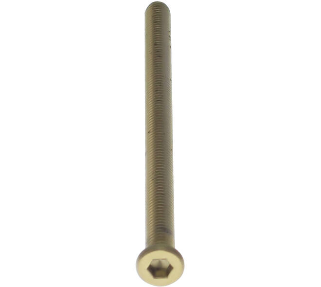 Bout 6-kant M6x100mm tbv SKG3 rozetten voor deurdikte 87-89mm PVD messingkleur