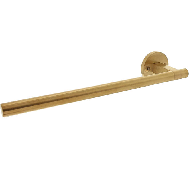 Gatdeel links Shiraat by Grand & Johnson op rozet met schroefgaten ø55x8mm PVD messing mat