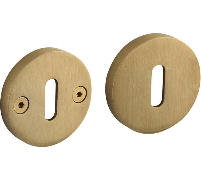 Sleutelrozetten éénzijdig verdekt ø55x8mm met nokken ø8mm PVD messing mat