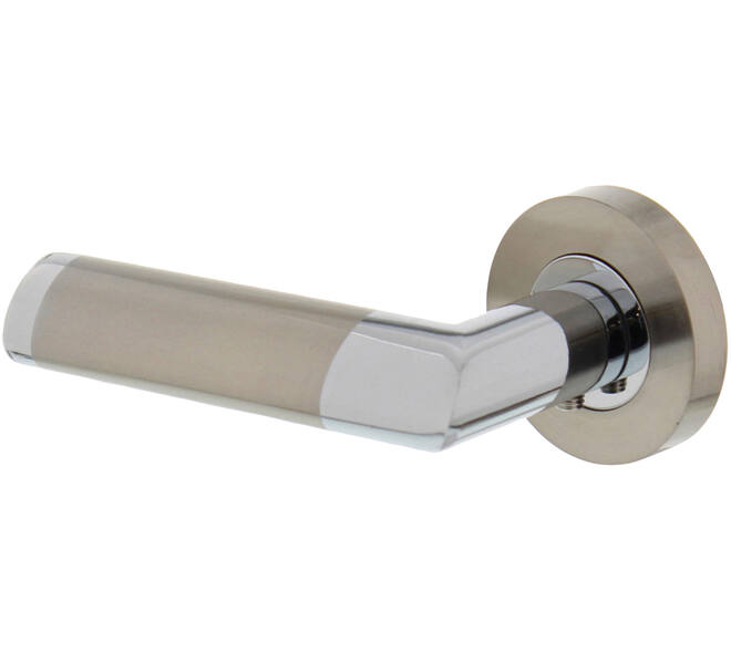 Gatdeel links Nicol op rozet verdekt ø52x10mm met nokken chroom/nikkel mat