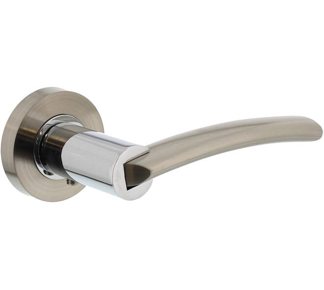 Gatdeel rechts Sylvia op rozet verdekt ø52x10mm met nokken chroom/nikkel mat