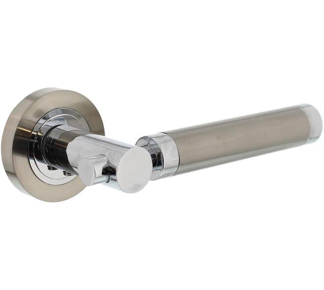 Gatdeel rechts Birgit op rozet verdekt ø52x10mm met nokken chroom/nikkel mat
