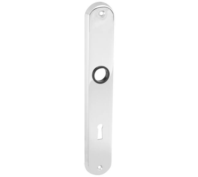 Schilden ovaal 236x37x9mm sleutelgat 72mm chroom
