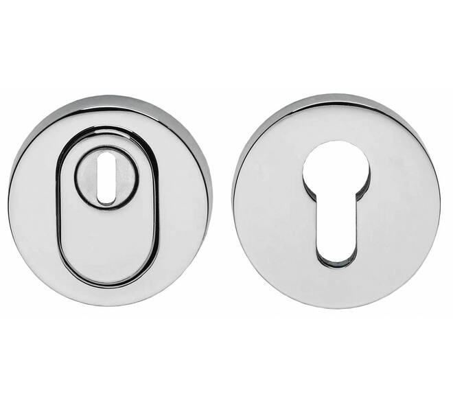 SKG3 veiligheidsrozetten rond verdekt ø55x12mm profielcilindergat met kerntrekbeveiliging chroom