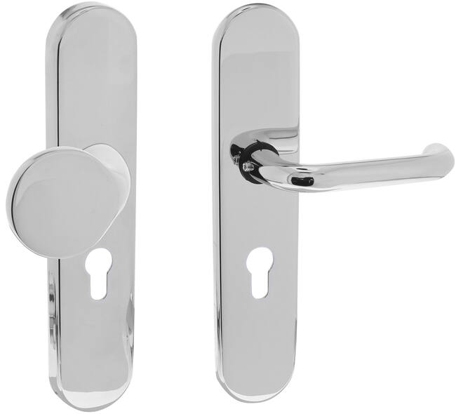 SKG3 Veiligheid-schilden greep/kruk profielcilindergat 55mm chroom