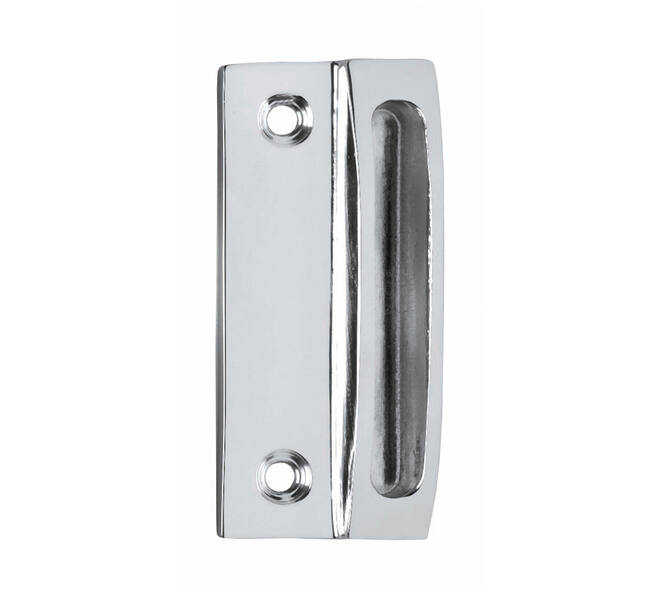 Sluitplaat + kom 70x30mm chroom