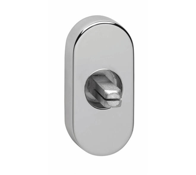 Basisplaat ovaal tbv raamkruk hals ø18mm chroom