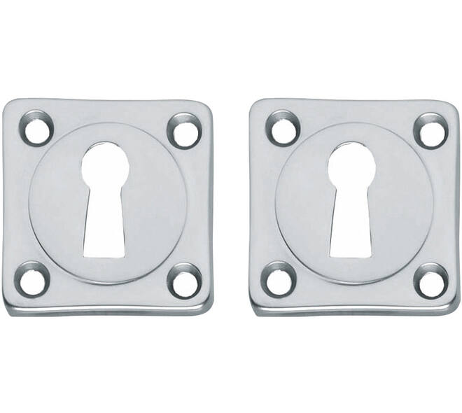 Sleutelrozetten 38x38x5mm chroom mat