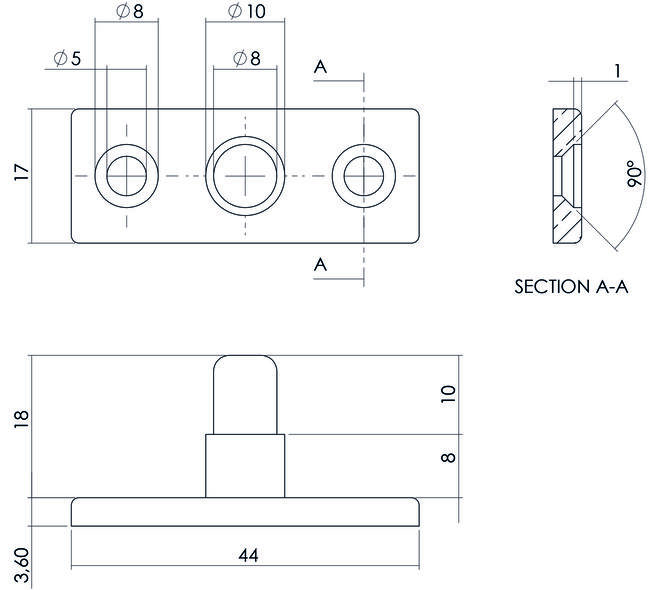 Stelpen chroom mat