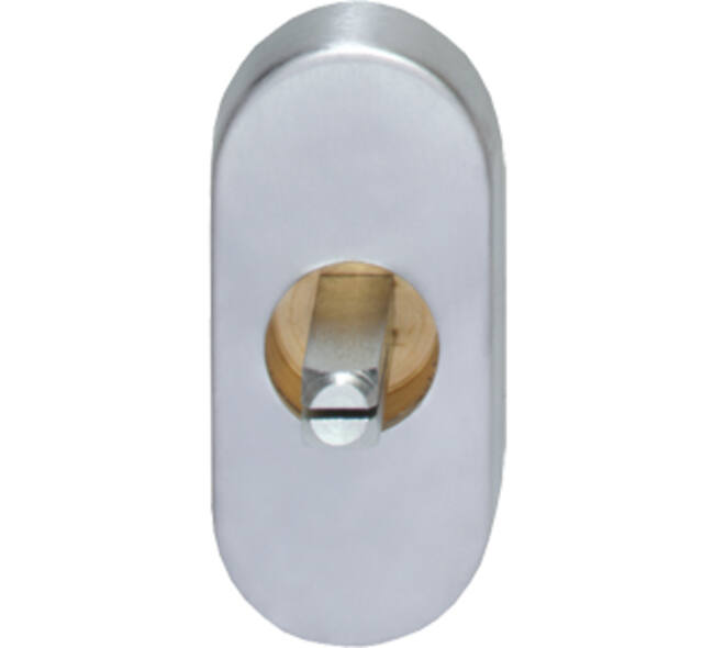 Basisplaat ovaal tbv raamkruk hals ø18mm chroom mat